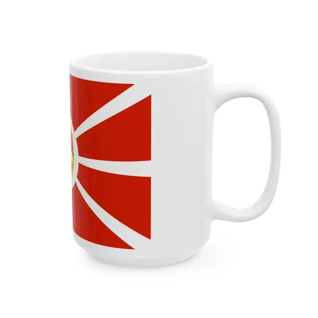 Ensign of the Cruiser Aurora 1927 (Russia) White Coffee Mug - Go Mug Yourself