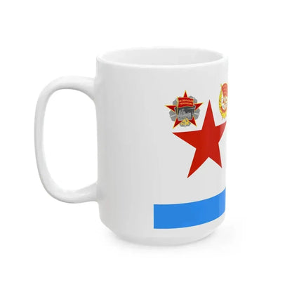 Ensign of the Cruiser Aurora 1968 (Russia) White Coffee Mug - Go Mug Yourself