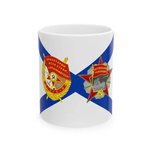 Ensign of the Cruiser Aurora 2016 (Russia) White Coffee Mug 11oz - Go Mug Yourself