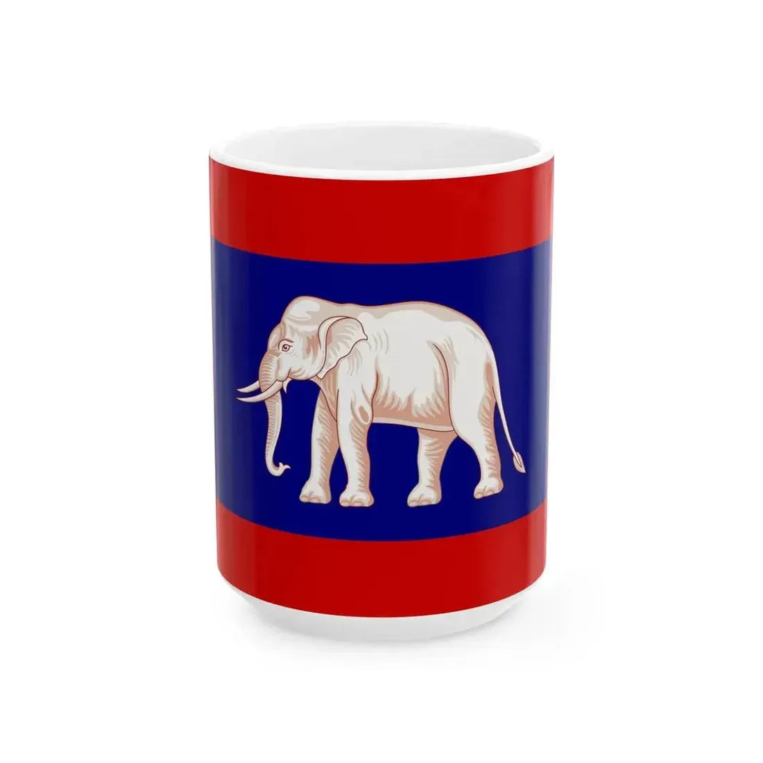Ensign of the Front Palace Navy 1851-1885 (Cambodia) White Coffee Mug 15oz - Go Mug Yourself