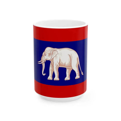 Ensign of the Front Palace Navy 1851-1885 (Cambodia) White Coffee Mug 15oz - Go Mug Yourself