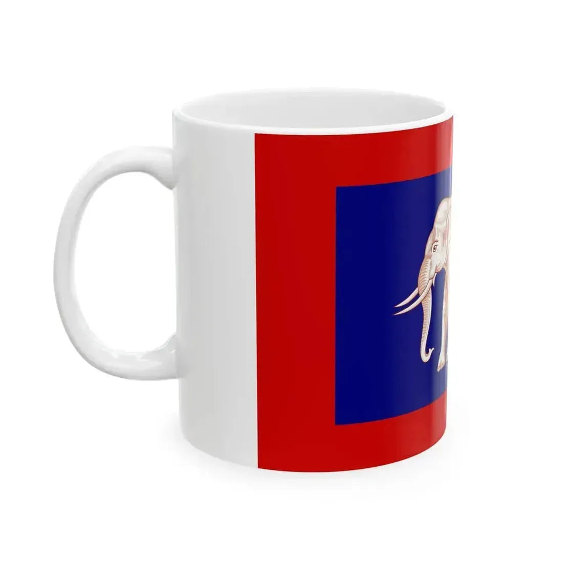 Ensign of the Front Palace Navy 1851-1885 (Cambodia) White Coffee Mug - Go Mug Yourself