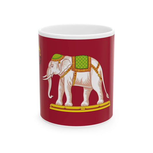 Ensign of the Harbour Department Siam 1899-1911 (Cambodia) White Coffee Mug 11oz - Go Mug Yourself