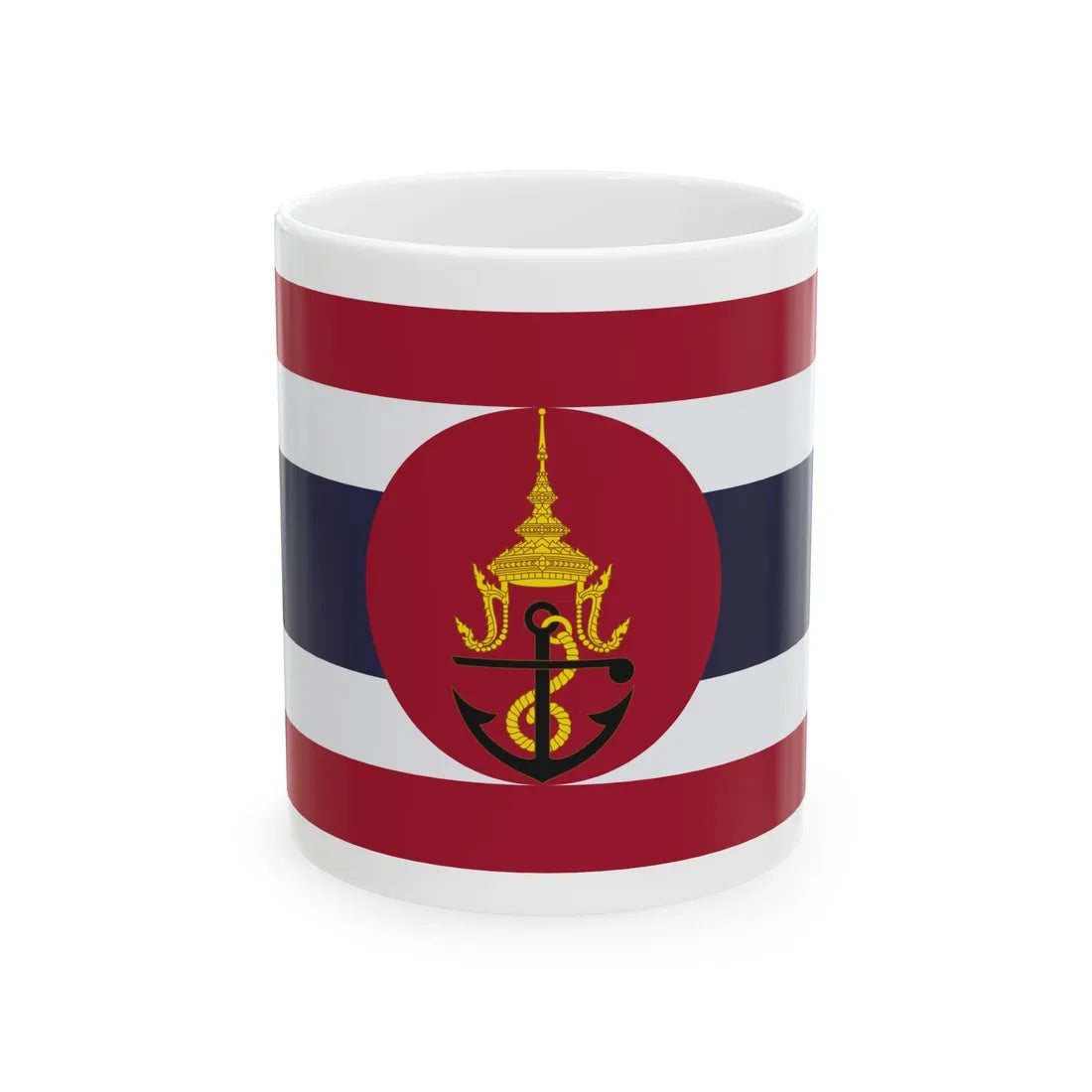 Ensign of the Harbour Department Siam 1917 (Cambodia) White Coffee Mug 11oz - Go Mug Yourself