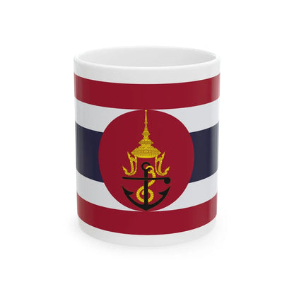 Ensign of the Harbour Department Siam 1917 (Cambodia) White Coffee Mug 11oz - Go Mug Yourself