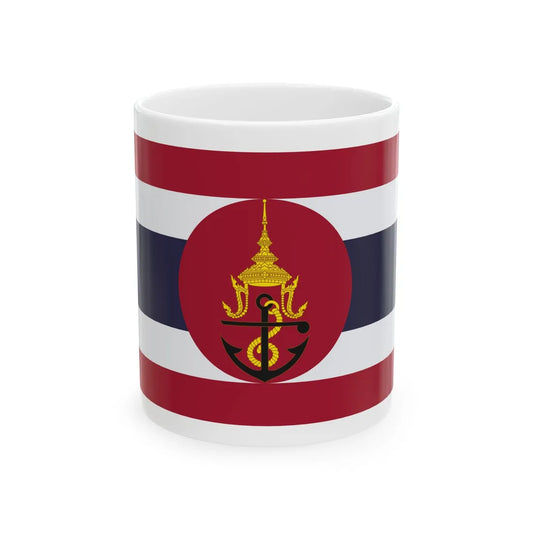 Ensign of the Harbour Department Siam 1917 (Cambodia) White Coffee Mug 11oz - Go Mug Yourself