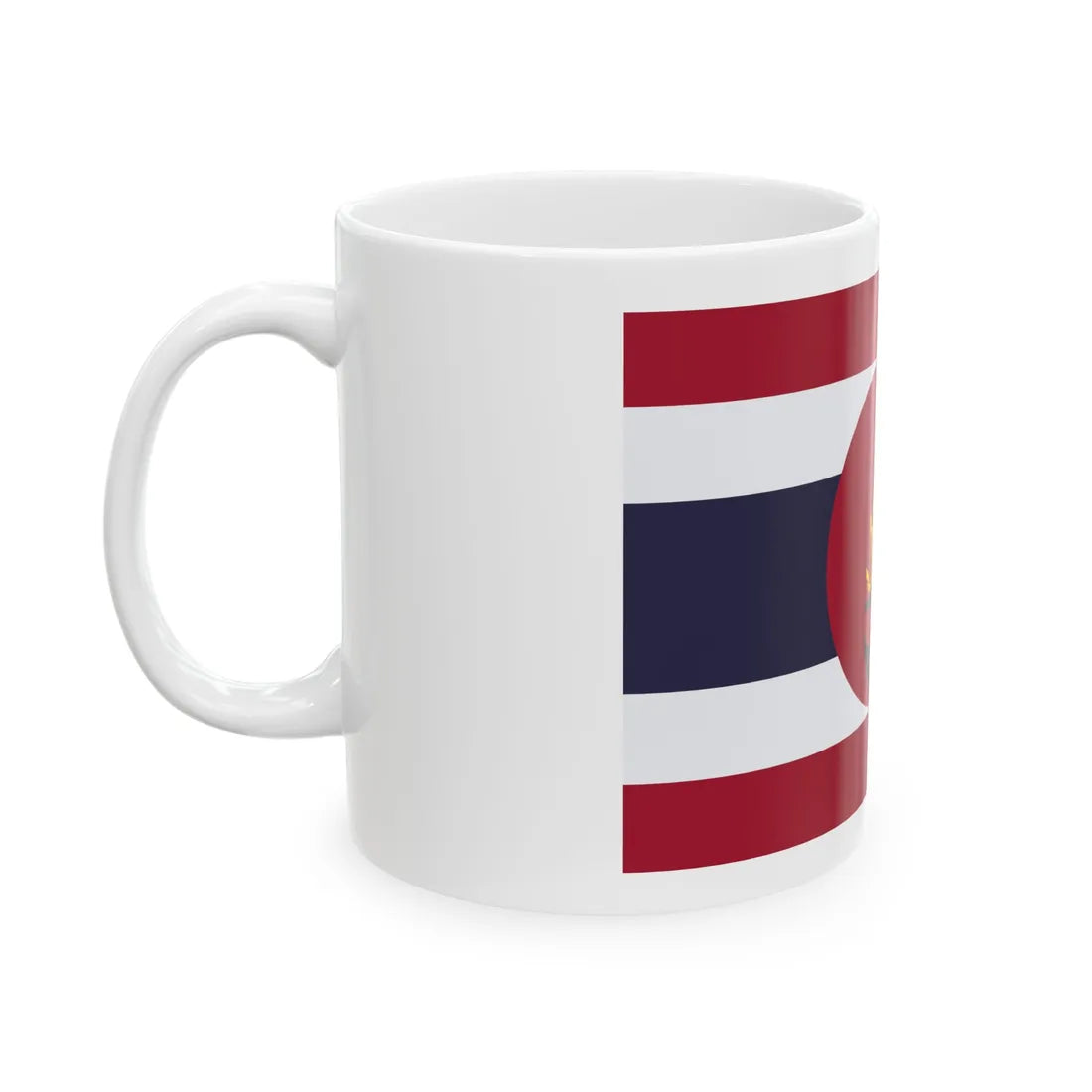 Ensign of the Harbour Department Siam 1917 (Cambodia) White Coffee Mug - Go Mug Yourself