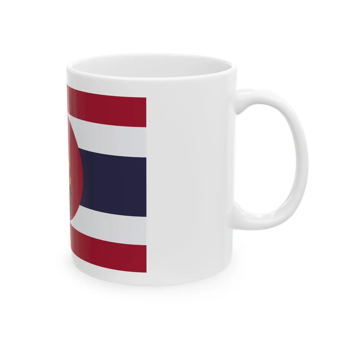 Ensign of the Harbour Department Siam 1917 (Cambodia) White Coffee Mug - Go Mug Yourself