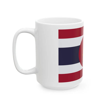Ensign of the Harbour Department Siam 1917 (Cambodia) White Coffee Mug - Go Mug Yourself
