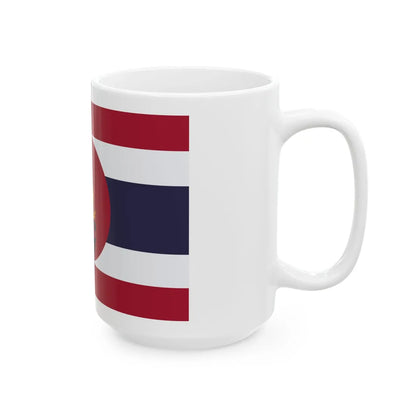 Ensign of the Harbour Department Siam 1917 (Cambodia) White Coffee Mug - Go Mug Yourself