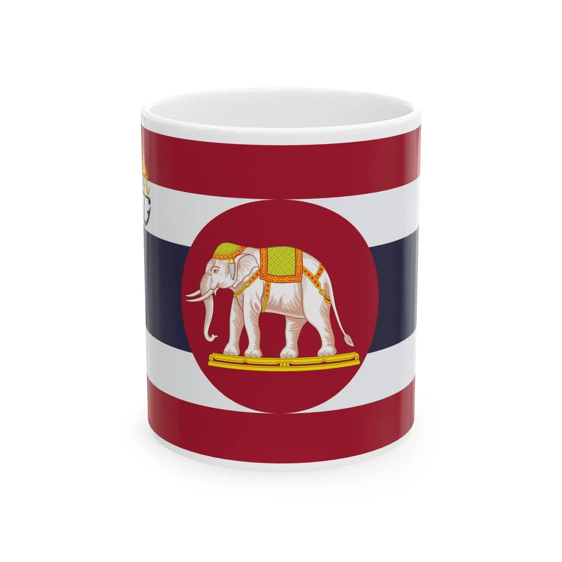 Ensign of the Harbour Department Siam 1929 (Cambodia) White Coffee Mug 11oz - Go Mug Yourself