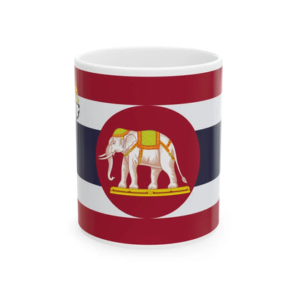 Ensign of the Harbour Department Siam 1929 (Cambodia) White Coffee Mug 11oz - Go Mug Yourself