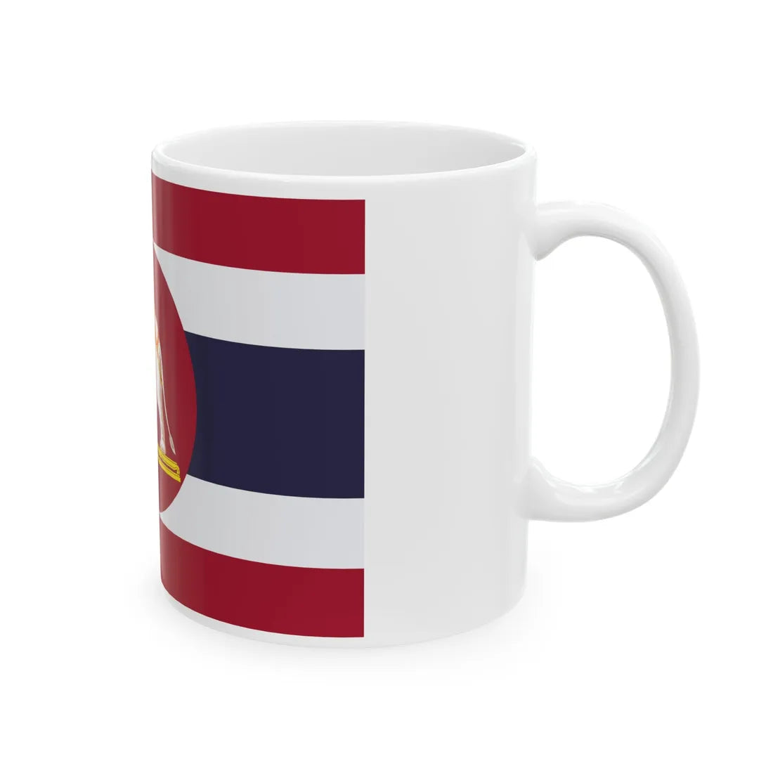 Ensign of the Harbour Department Siam 1929 (Cambodia) White Coffee Mug - Go Mug Yourself