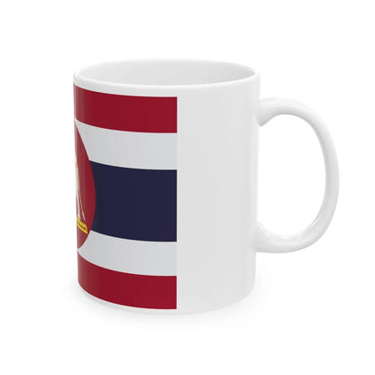 Ensign of the Harbour Department Siam 1929 (Cambodia) White Coffee Mug - Go Mug Yourself