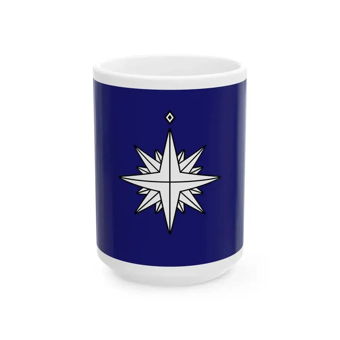 Ensign of the Japanese Coast Guard (Japan) White Coffee Mug 15oz - Go Mug Yourself