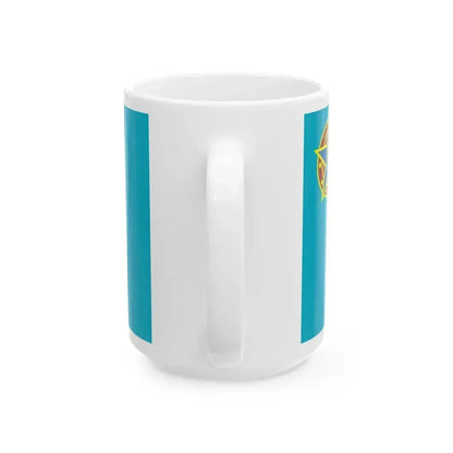 Ensign of the Kazakhstan Internal Troops (Kazakhstan) White Coffee Mug - Go Mug Yourself