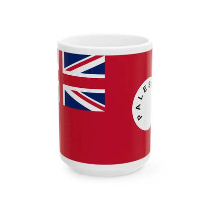 Ensign of the Palestine Mandate 1927-1948 (Israel) White Coffee Mug 15oz - Go Mug Yourself
