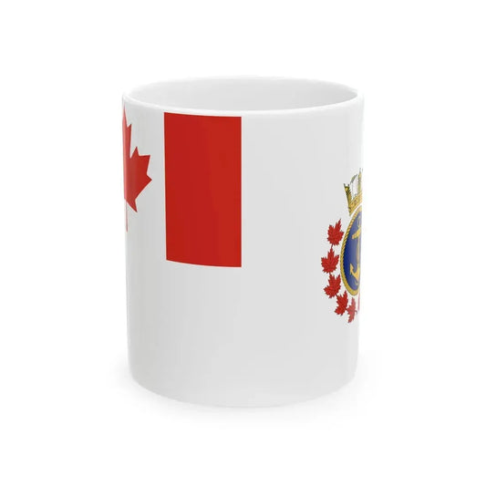 Ensign of the Royal Canadian Sea Cadets (Canada) White Coffee Mug 11oz - Go Mug Yourself