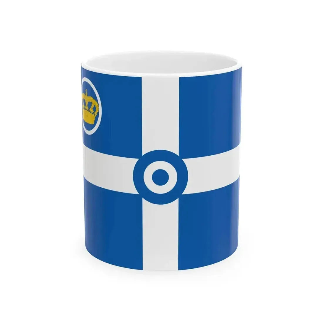 Ensign of the Royal Hellenic Air Force (Greece) White Coffee Mug 11oz - Go Mug Yourself