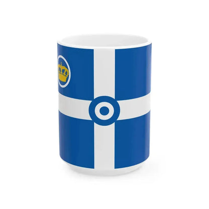 Ensign of the Royal Hellenic Air Force (Greece) White Coffee Mug 15oz - Go Mug Yourself