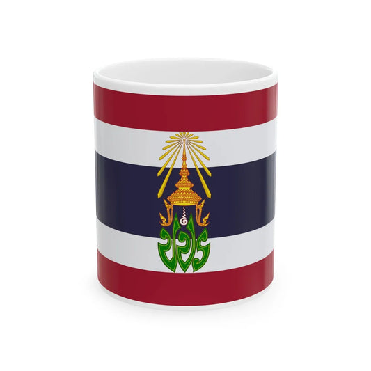 Ensign of the Royal Motorboat Department Rama VII (Cambodia) White Coffee Mug 11oz - Go Mug Yourself