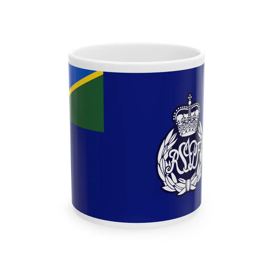 Ensign of the Royal Solomon Islands Police Force (Solomon Islands) White Coffee Mug 11oz - Go Mug Yourself