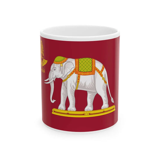 Ensign of the Royal State Railways of Siam (Cambodia) White Coffee Mug 11oz - Go Mug Yourself