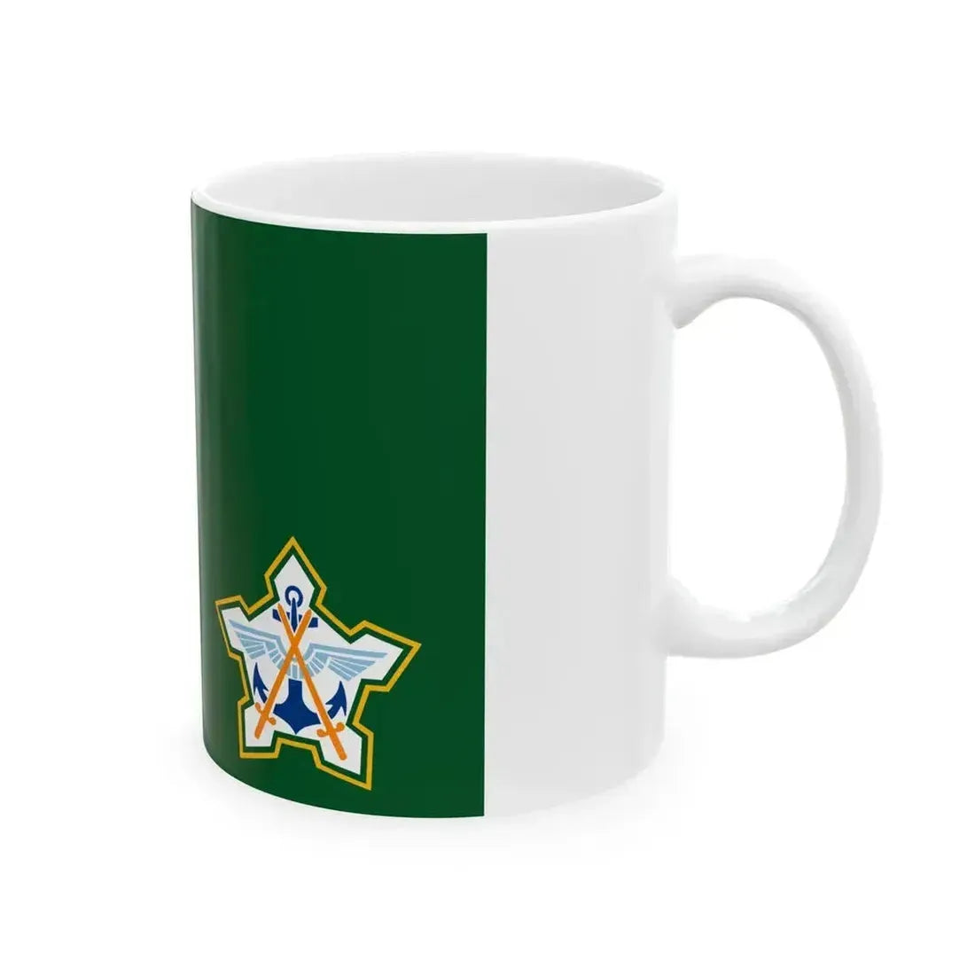Ensign of the South African Defence Force 1981-1994 (South Africa) White Coffee Mug - Go Mug Yourself