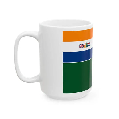 Ensign of the South African Defence Force 1981-1994 (South Africa) White Coffee Mug - Go Mug Yourself