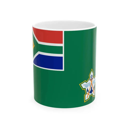 Ensign of the South African National Defence Force 1994-2003 (South Africa) White Coffee Mug 11oz - Go Mug Yourself
