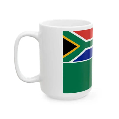Ensign of the South African National Defence Force 1994-2003 (South Africa) White Coffee Mug - Go Mug Yourself