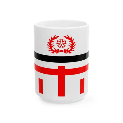 Ensign of the South Pacific Mandate Water Police (Japan) White Coffee Mug 15oz - Go Mug Yourself