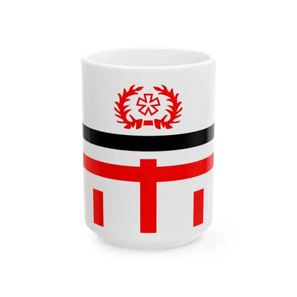 Ensign of the South Pacific Mandate Water Police (Japan) White Coffee Mug 15oz - Go Mug Yourself