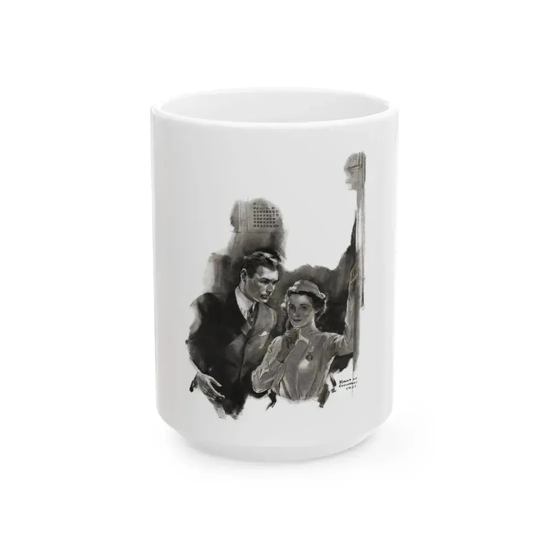 Enter Nurse Angus, Cosmopolitan, August 1937 - White Coffee Mug 15oz - Go Mug Yourself