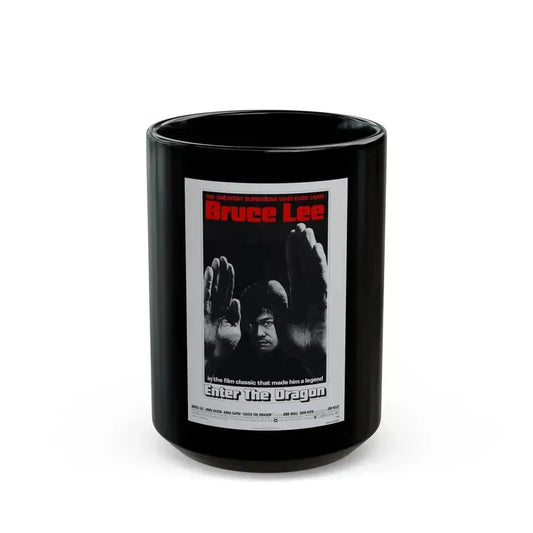 ENTER THE DRAGON (2) 1973 Movie Poster - Black Coffee Mug 15oz - Go Mug Yourself