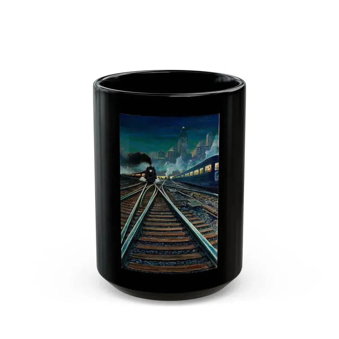 Entering the Station - Black Coffee Mug 15oz - Go Mug Yourself