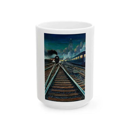 Entering the Station - White Coffee Mug 15oz - Go Mug Yourself