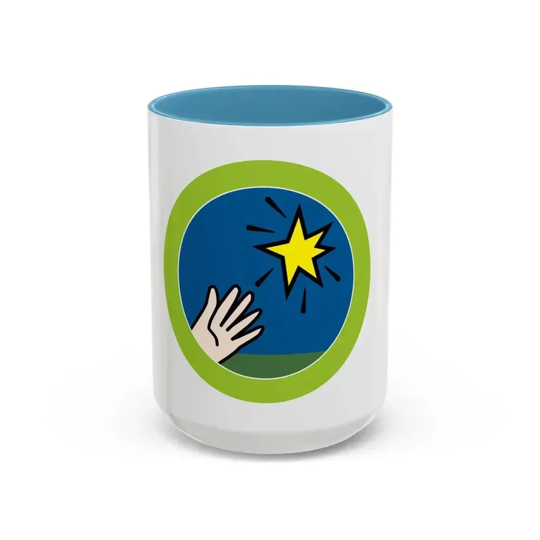 Entrepreneurship (Boy Scout Merit Badge) Accent Coffee Mug 15oz Light Blue - Go Mug Yourself