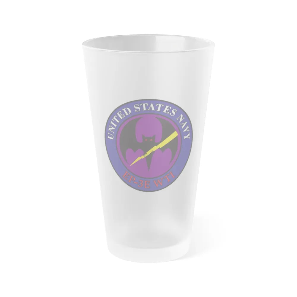 EP 3E WTI Weapons Tactics Instructor (U.S. Navy) Frosted Pint Glass 16oz-Go Mug Yourself