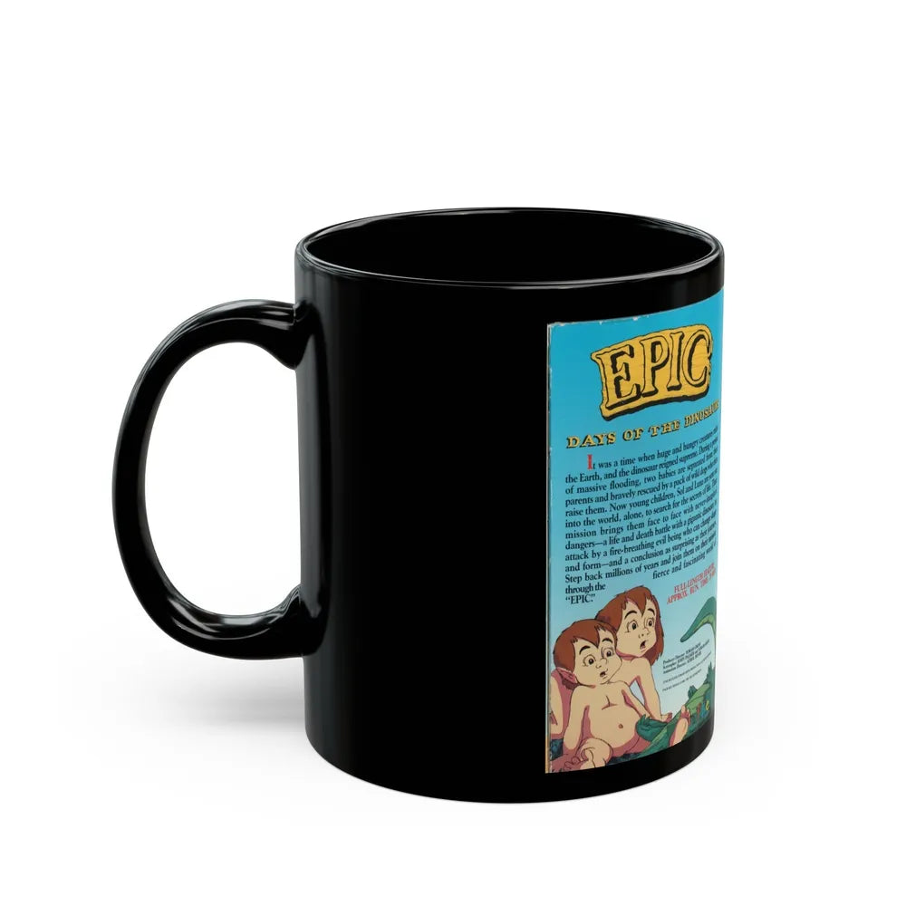 EPIC DAYS OF THE DINOSAURS (VHS COVER) - Black Coffee Mug-Go Mug Yourself