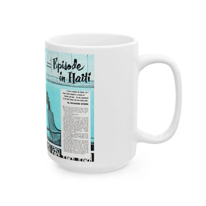 Episode in Haiti, Bluebook, August 1952 - White Coffee Mug - Go Mug Yourself
