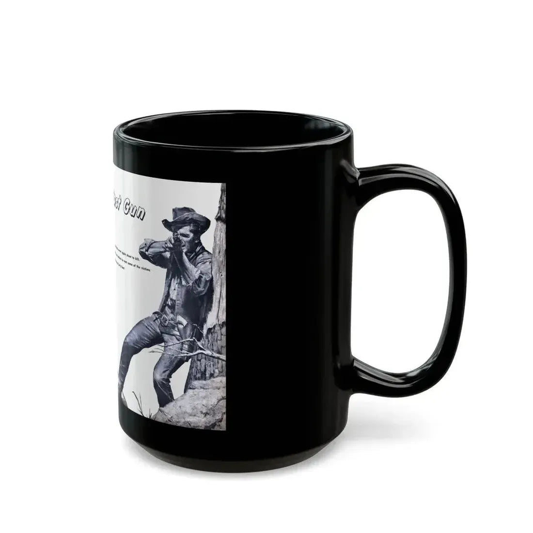 Epitaph For A Fast Gun, Bluebook for Men, February 1961 - Black Coffee Mug - Go Mug Yourself