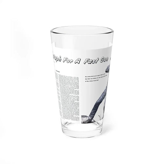 Epitaph For A Fast Gun, Bluebook for Men, February 1961 - Pint Glass 16oz 16oz - Go Mug Yourself