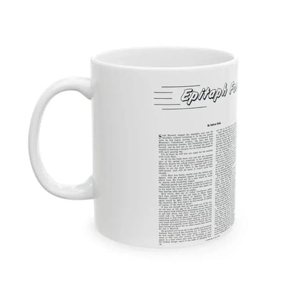 Epitaph For A Fast Gun, Bluebook for Men, February 1961 - White Coffee Mug - Go Mug Yourself