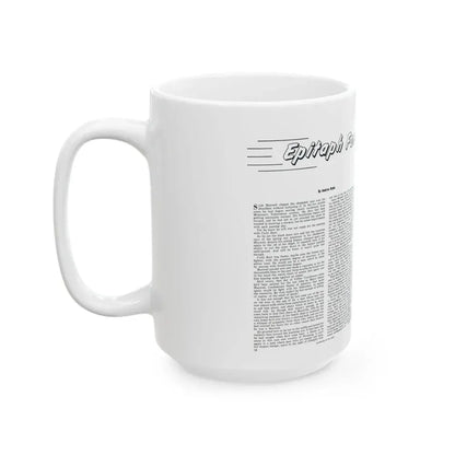 Epitaph For A Fast Gun, Bluebook for Men, February 1961 - White Coffee Mug - Go Mug Yourself