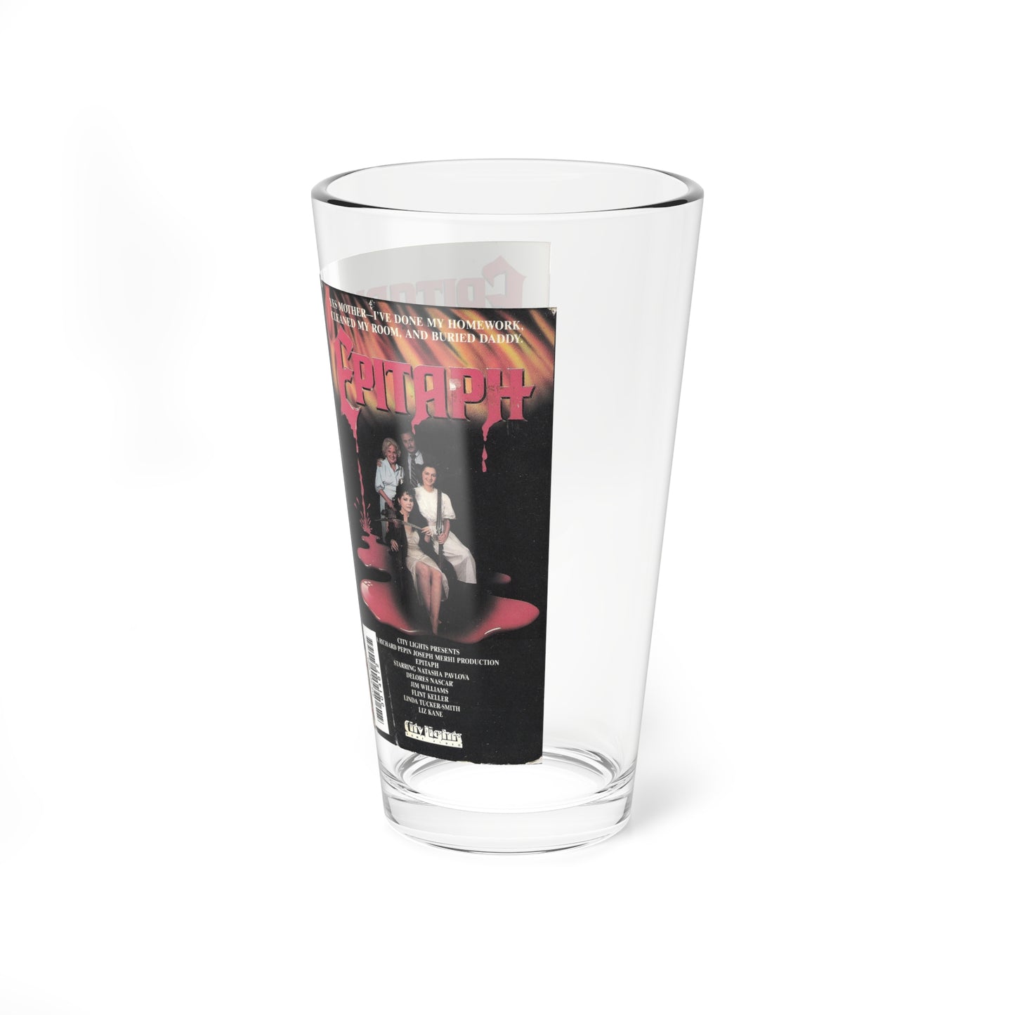 EPITAPH (VHS COVER) Pint Glass 16oz-Go Mug Yourself