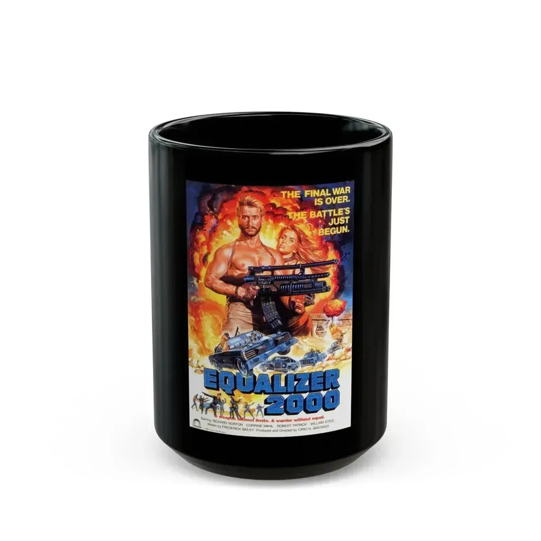 EQUALIZER 2000 1987 Movie Poster - Black Coffee Mug 15oz - Go Mug Yourself