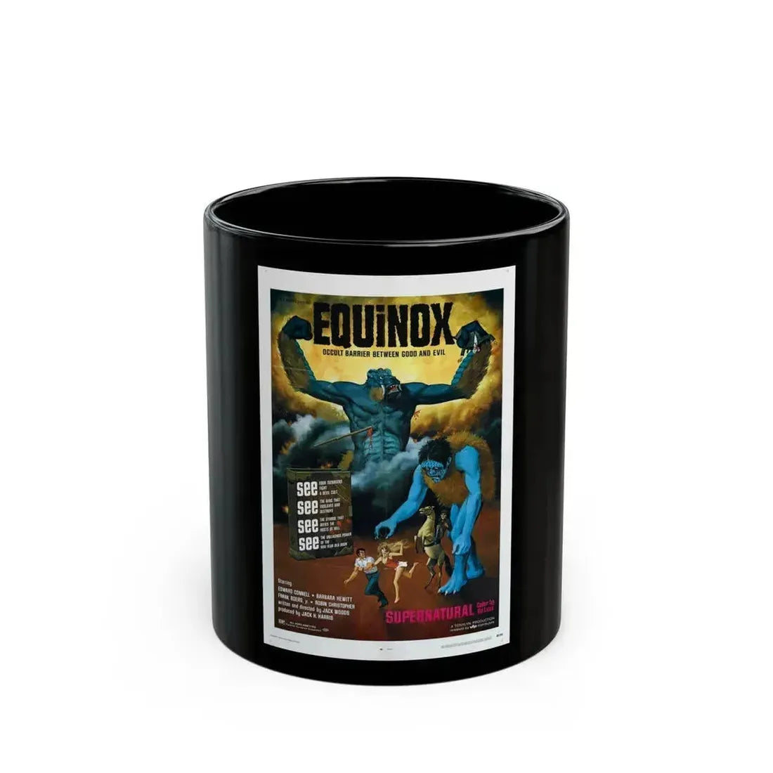 EQUINOX 1970 Movie Poster - Black Coffee Mug 11oz - Go Mug Yourself