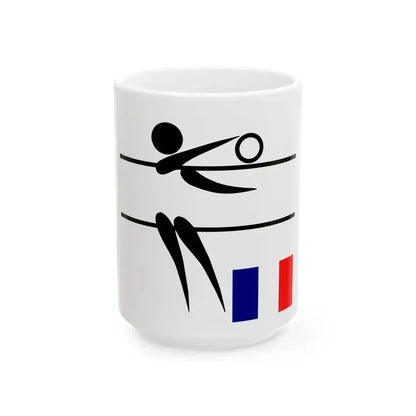 Equipe de France de volley-ball (France) White Coffee Mug 15oz - Go Mug Yourself