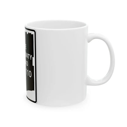 Erie County 110 NY (New York) (Road Sign) White Coffee Mug - Go Mug Yourself